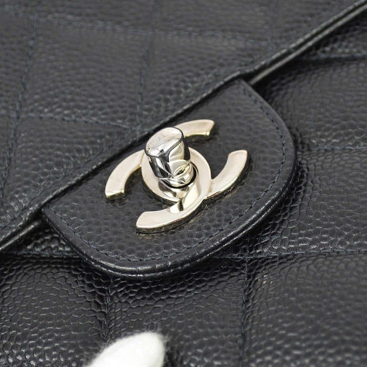 Chanel Black Caviar Jumbo Classic Flap Shoulder Bag – AMORE
