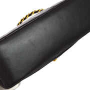 Chanel 1991-1994 Black Lambskin Small Diana Shoulder Bag