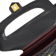 Chanel 1996-1997 Black Lambskin Flap Handbag