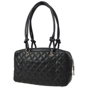 Chanel 2006-2008 Black Calfskin Cambon Ligne Bowling Handbag