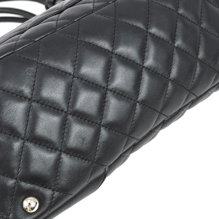 Chanel 2006-2008 Black Calfskin Cambon Ligne Bowling Handbag