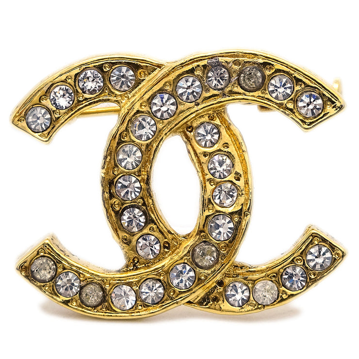 Chanel Rhinestone Brooch Pin Gold – AMORE Vintage Tokyo