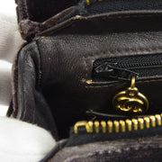 Chanel * Dark Gray Velvet Classic Flap Backpack