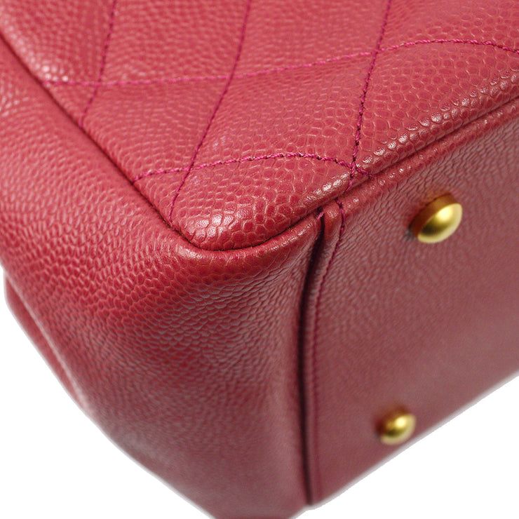 Chanel 2000-2001 Pink Caviar Skin Chain Tote 25