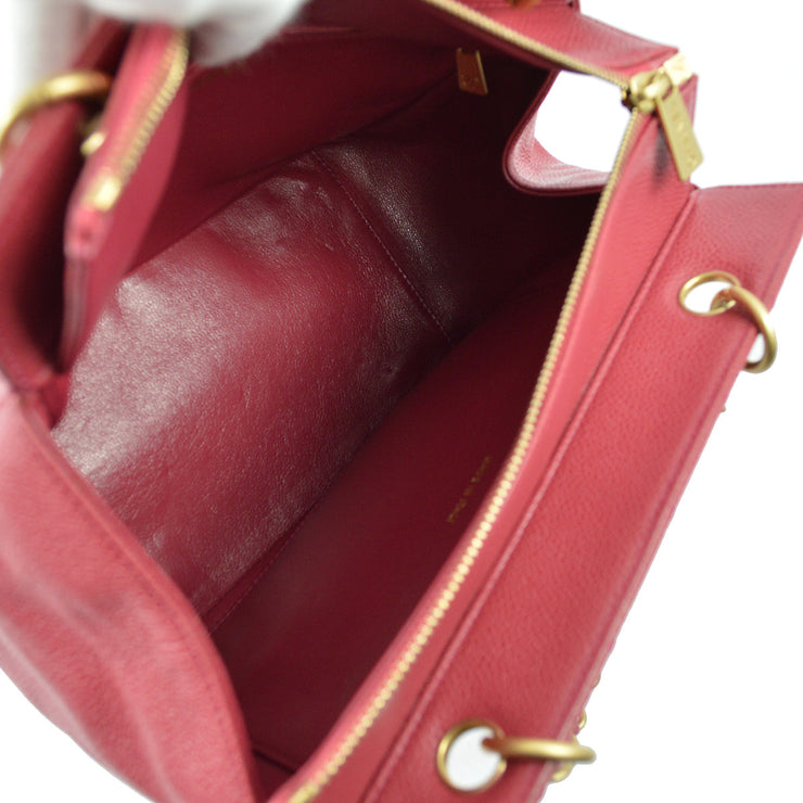 Chanel 2000-2001 Pink Caviar Skin Chain Tote 25