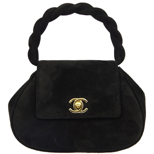 Chanel * 1996-1997 Black Suede Handbag