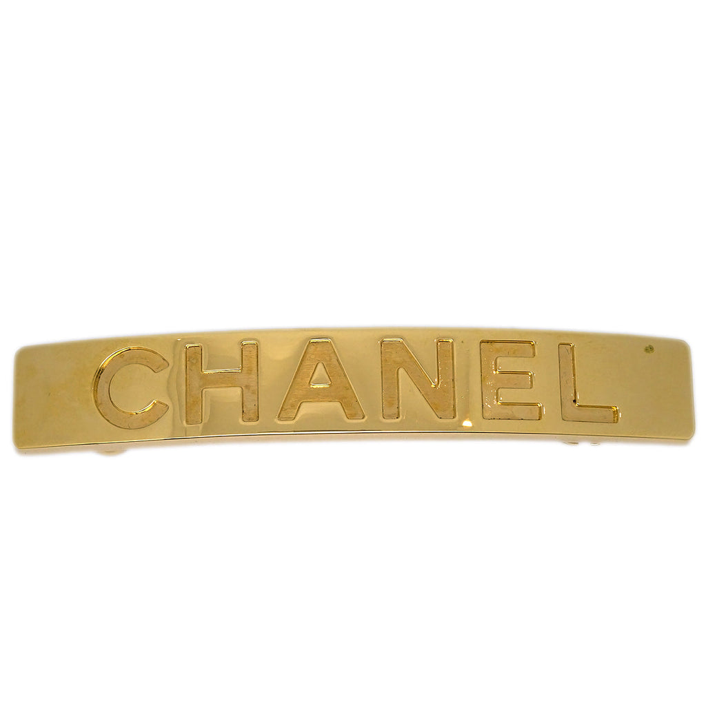 Chanel Hair Clip Hairpin Barrette Gold 98P/71