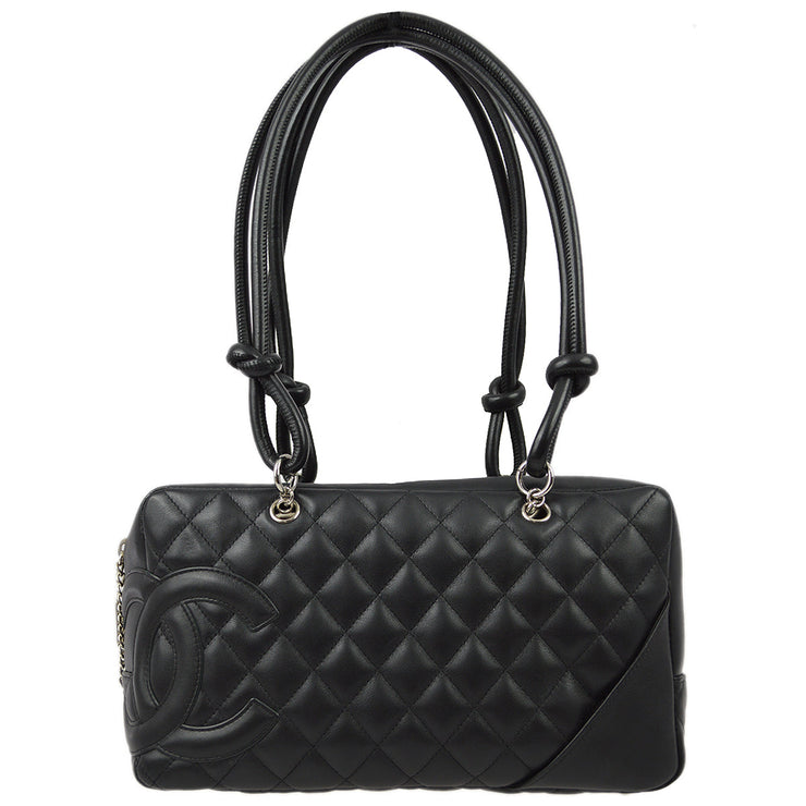 Chanel 2004-2005 Black Calfskin Cambon Ligne Bowling 27