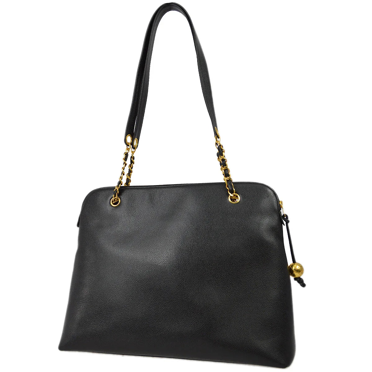 Chanel 1994-1996 Black Caviar Zipper Tote 41