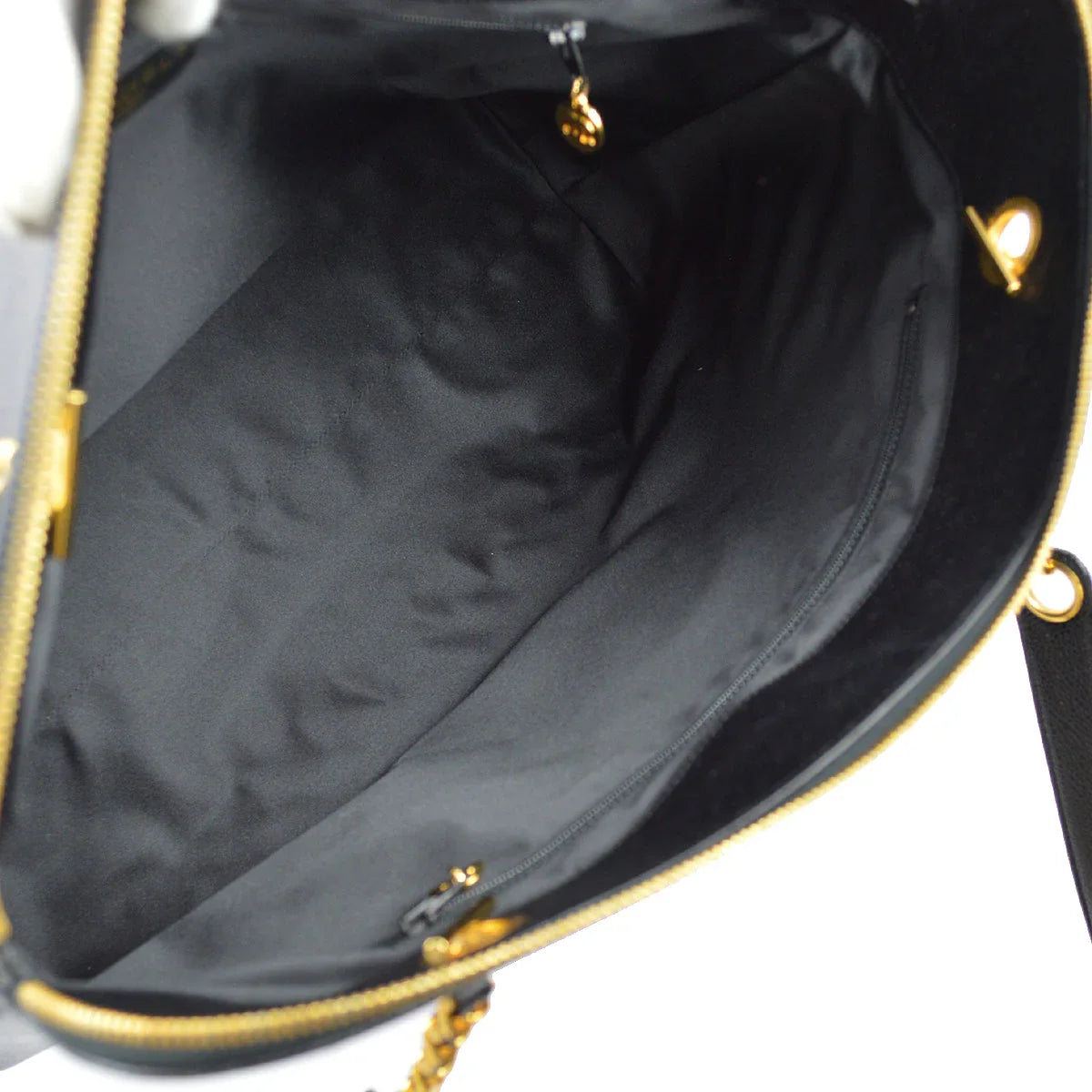Chanel 1994-1996 Black Caviar Zipper Tote 41