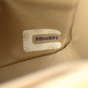 Chanel 1989-1991 Beige Lambskin Small Turnlock Full Flap Bag