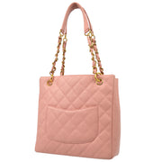 Chanel Pink Caviar Skin Petite Shopping Tote PST Tote Handbag