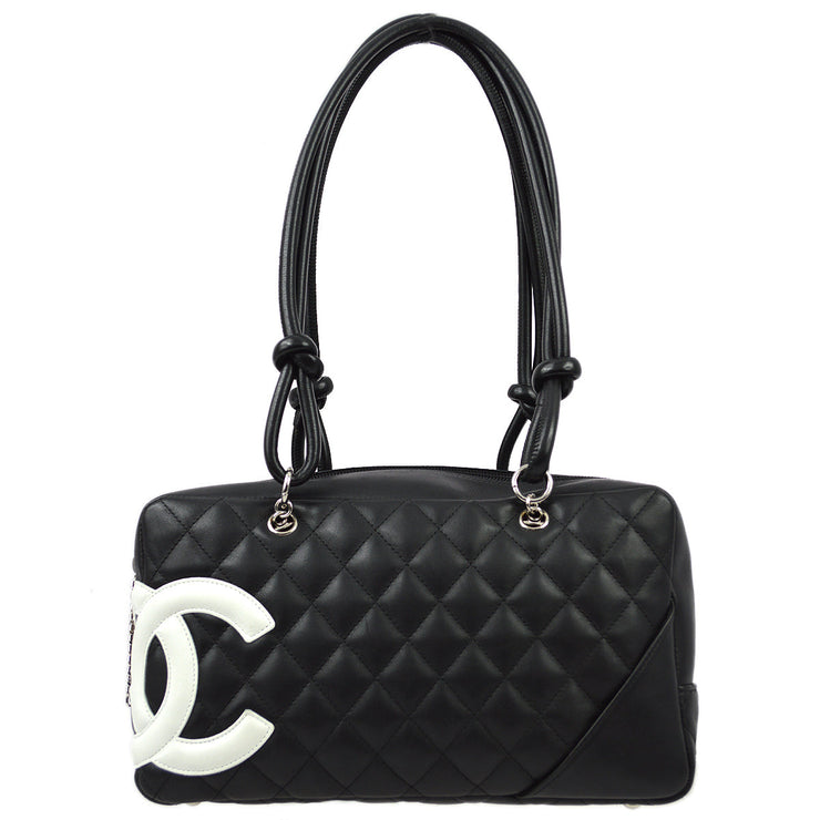 Chanel Black Calfskin Cambon Ligne Bowling Handbag – AMORE Vintage Tokyo