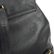 Chanel 1996-1997 Black Caviar Skin Triple CC Backpack