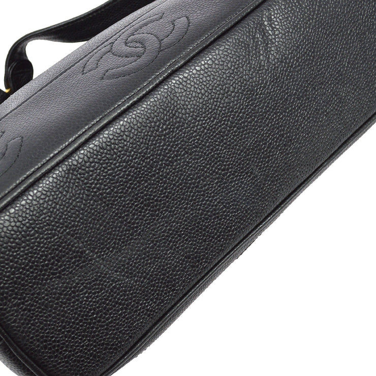 Chanel 1996-1997 Black Caviar Skin Triple CC Backpack – AMORE