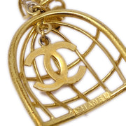 Chanel Birdcage Dangle Earrings Clip-On Gold 29