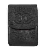 Chanel 1996-1997 Black Caviar Timeless Cigarette Case