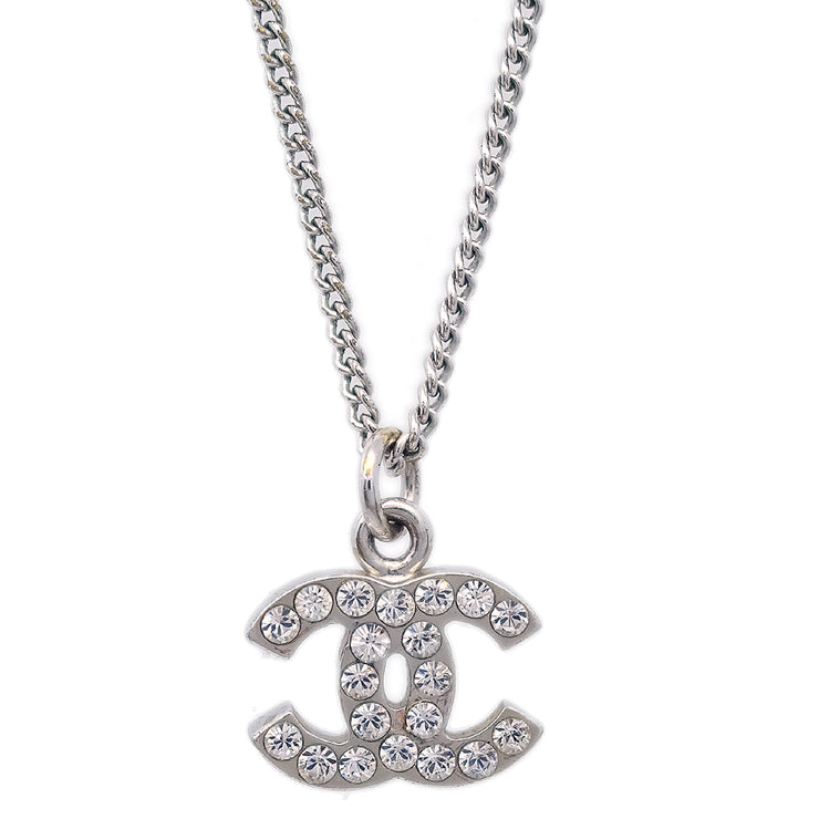 Chanel Silver Chain Necklace Rhinestone 06V – AMORE Vintage Tokyo
