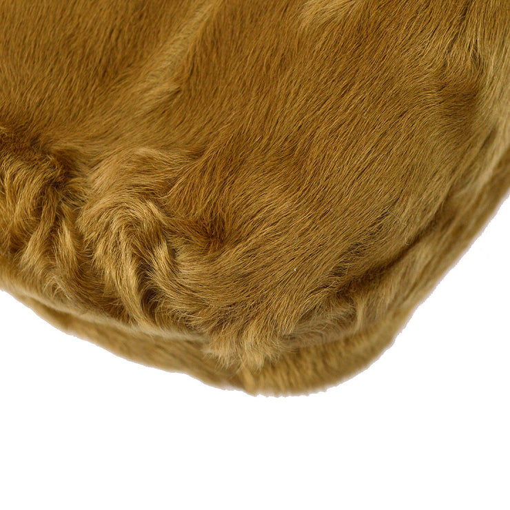 Chanel 2000-2001 Astrakhan Fur Medium Straight Flap Bag
