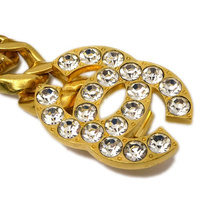 Chanel 1995 Spring Gold & Rhinestones CC Chain Belt