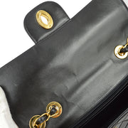 Chanel 1994-1996 Black Lambskin Jumbo Classic Flap Bag