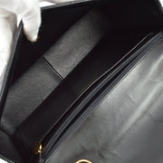 Chanel 1994-1996 Black Lambskin Jumbo Classic Flap Bag