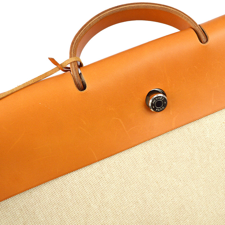 Hermes 2000 Natural Toile H Herbag TGM 2 in 1 2way Handbag