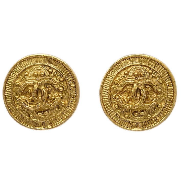Chanel Earrings Gold Clip-On 94A