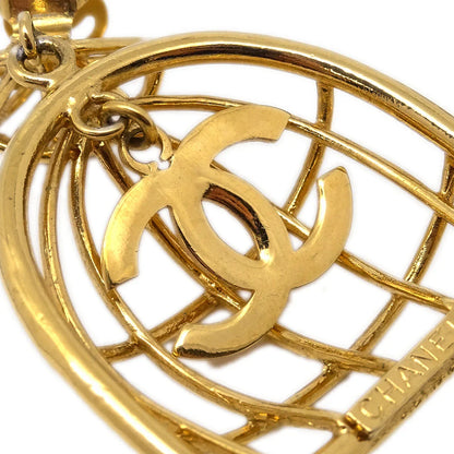 Chanel Birdcage Dangle Earrings Clip-On Gold