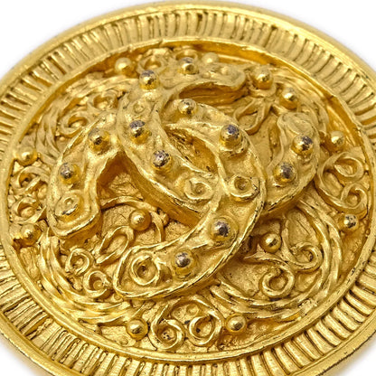 Chanel 1994 Gold 'CC' Filigree Earrings Large