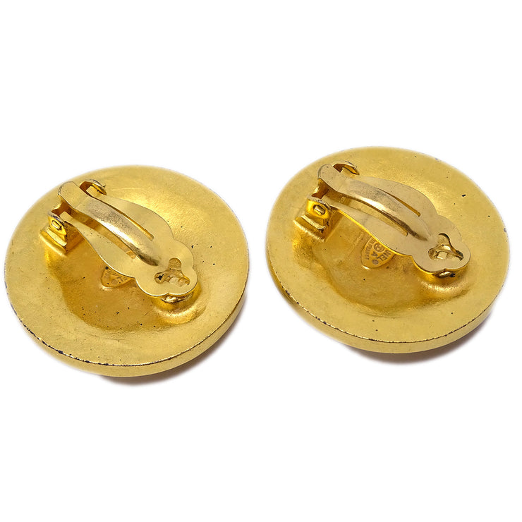 Chanel Button Earrings Gold Clip-On 94A – AMORE Vintage Tokyo