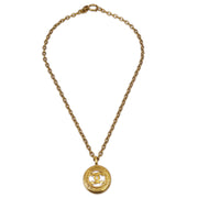 Chanel Medallion Gold Chain Pendant Necklace 3842