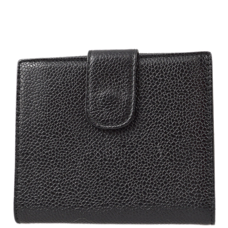 Chanel Black Caviar Bifold Wallet Purse