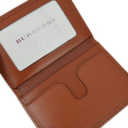 Burberry Beige House Check Card Holder Wallet
