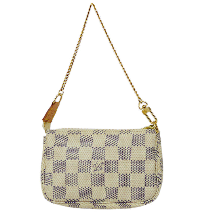 Louis Vuitton 2007 Azur Mini Pochette Accessoires Pouch Bag N58010