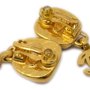 Chanel Dangle Earrings Gold Clip-On 97A
