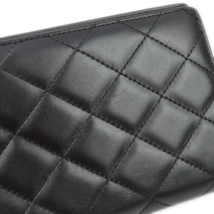 Chanel Black Calfskin Cambon Ligne Long Wallet – AMORE Vintage Tokyo