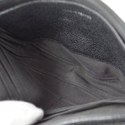 Chanel 2009-2010 Black Caviar WOC Chain Shoulder Wallet Bag