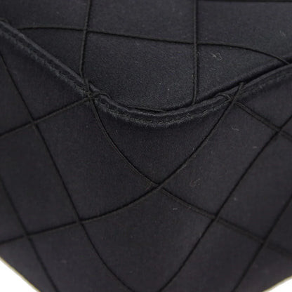 Chanel * 1997-1999 Black Satin Box Vanity Shoulder Bag