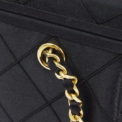 Chanel * 1997-1999 Black Satin Box Vanity Shoulder Bag
