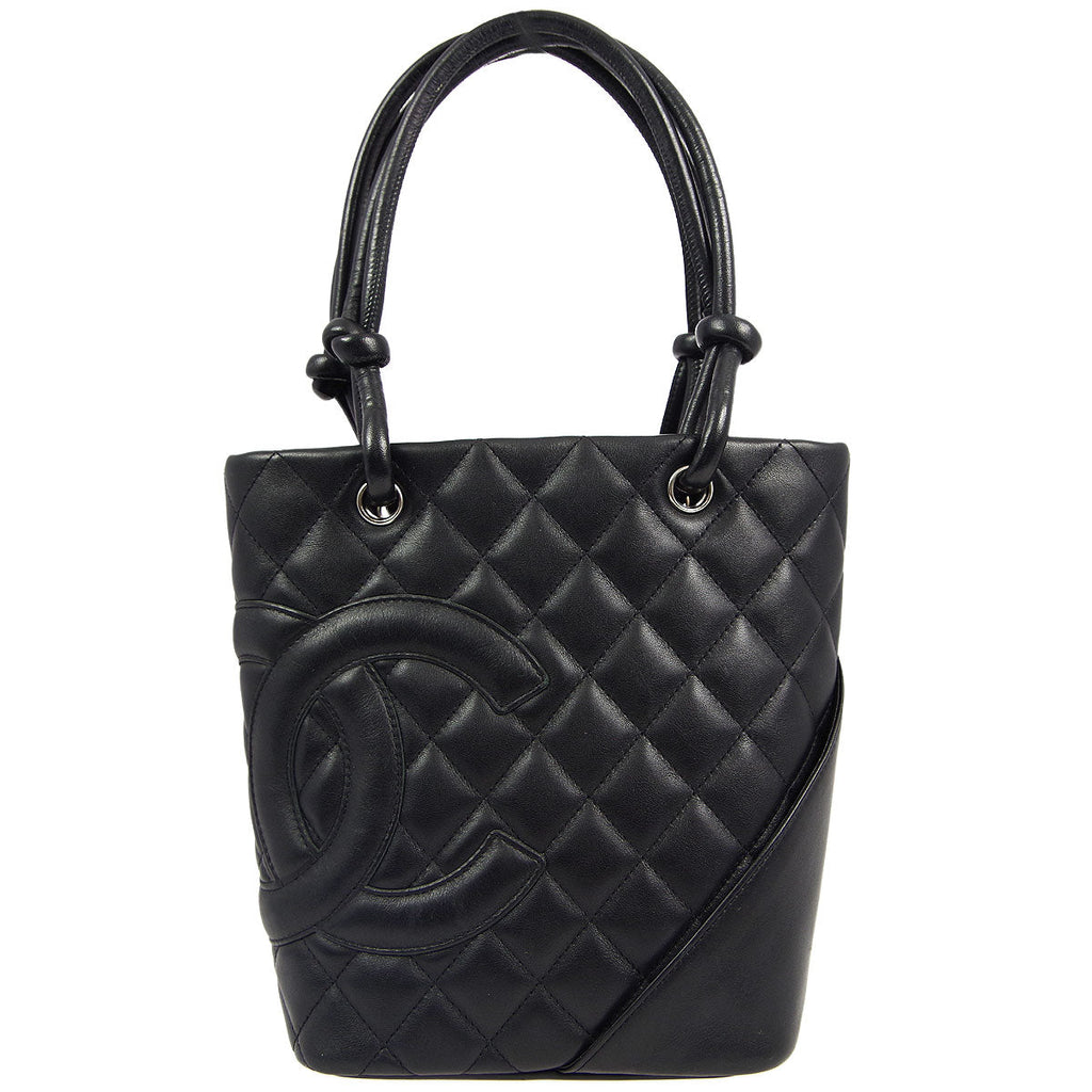 Chanel * Black Calfskin Cambon Ligne Tote Handbag