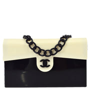 Chanel 2000-2001 Black White Acrylic Chain Shoulder Bag