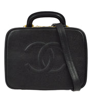 Chanel 1996-1997 Black Caviar Timeless Lunch Box Vanity 24