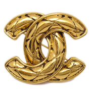 Chanel 1986-1994 Quilted CC Brooch Small 1153