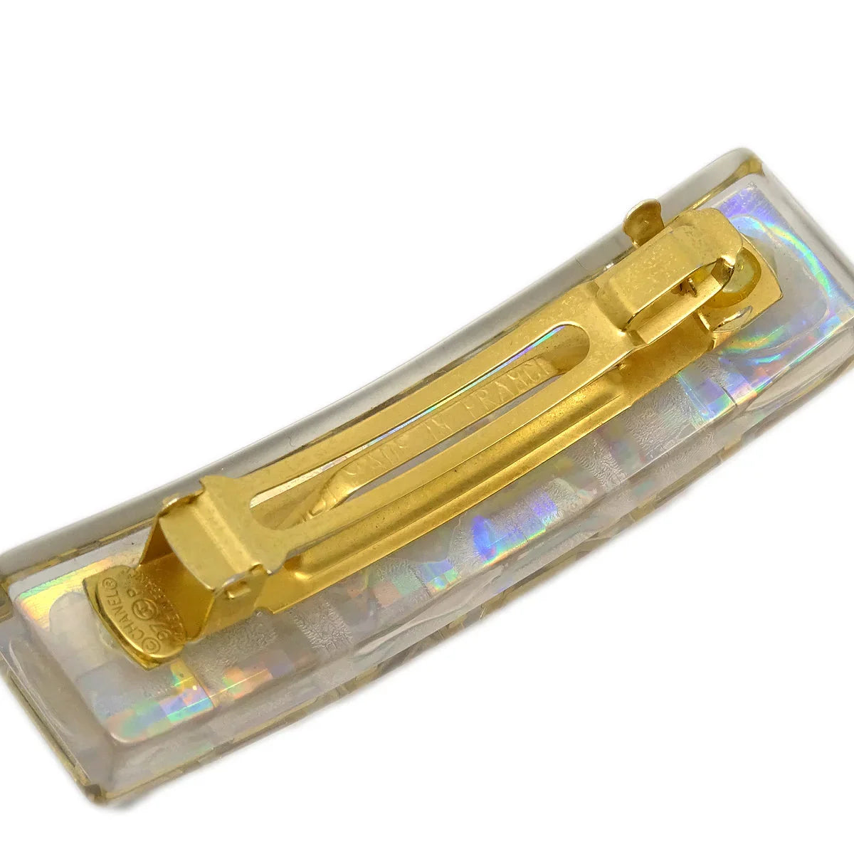 Chanel Hair Clip Hairpin Barrette Clear 97P/62