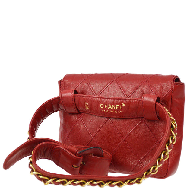 Chanel Red Lambskin Bicolore Bum Belt Bag – AMORE Vintage Tokyo
