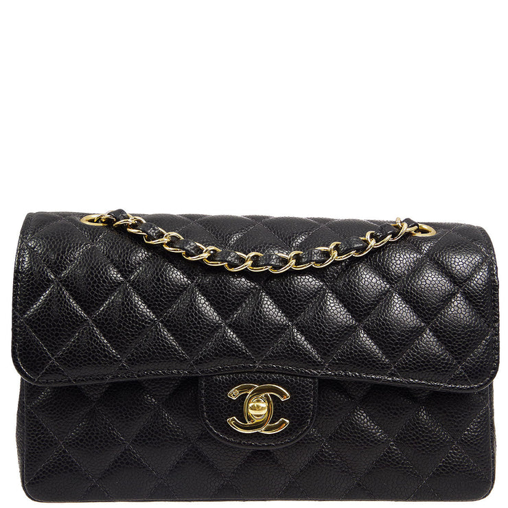 Chanel * Black Caviar Small Classic Double Flap Shoulder Bag – AMORE  Vintage Tokyo