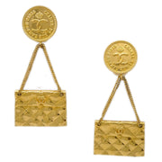 Chanel Bag Earrings Clip-On Gold 23