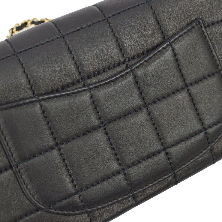 Chanel Black Lambskin Choco Bar Single Flap Shoulder Bag – AMORE