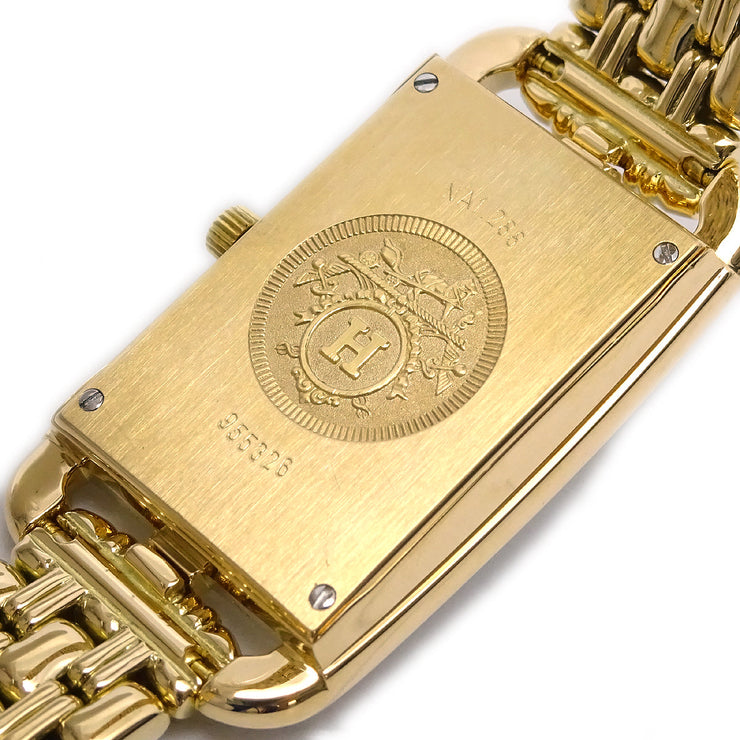 Hermes NA1.288 Nantucket Quartz Watch 18KYG Diamond